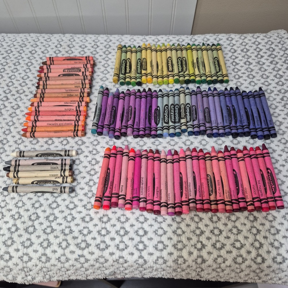 Crayola Crayon Collector Vintage Color Lot USED Lots of Binny & Smith Retired